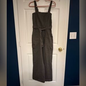 Hollister Charcoal Belted Jumpsuit